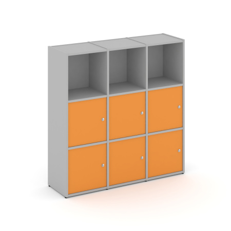 Стеллаж Locker Plus LK.K-003 1188x350x1203 (Серый | Оранжевый)