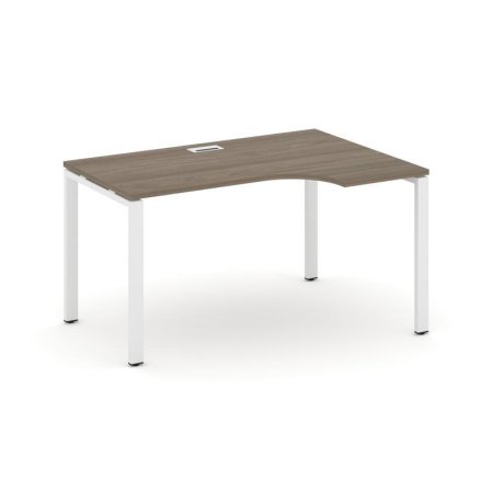 Стол рабочий эргономичный SN-6P.SPA-022(R) (1580х800/980х750) (Вяз Благородный/Металл Белый)