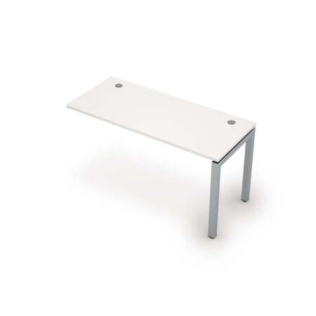 6МБК.5169 Линейная бенч-система, конечный модуль (1400x600x750) (Белый/Алюминий матовый)