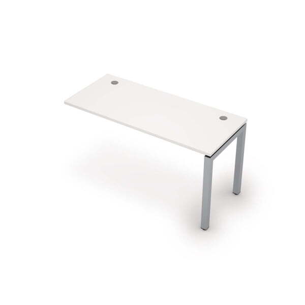 6МБК.5169 Линейная бенч-система, конечный модуль (1400x600x750) (Белый/Алюминий матовый)