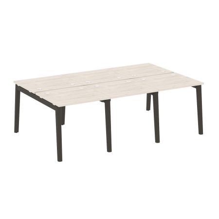 Рабочая станция на деревянных опорах Onix Wood OW.D.RS-6.0.7 2340x1475x750 (Денвер Светлый/Дуб Темный)