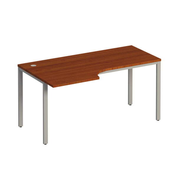 Стол эргономичный левый на металлокаркасе  Комфорт МП2 К 197 1600x900x750 (Французский орехСерый)