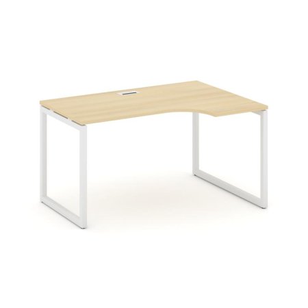Стол рабочий эргономичный SN-4O.SPA-011(R) (1380х700/980х750) (Акация Лорка/Металл Белый)