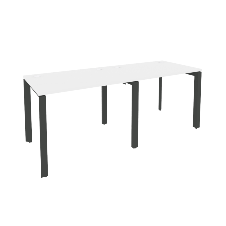 Рабочая станция на П-образном м/к Onix O.MP-RS-2.1.7 1960x720x750 (Белый Бриллиант/Черный металл)