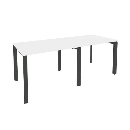 Рабочая станция на П-образном м/к Onix O.MP-RS-2.1.8 1960x800x750 (Белый Бриллиант/Черный металл)