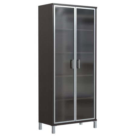 Шкаф широкий, стекло в AL раме Born B-430.8 900x450x2054 (Венге Магия)