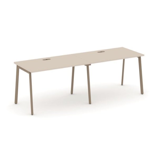 Рабочая станция 2 места ES.RS-2.2-LP (2360х730х750) (Капучино/Металл Латте)