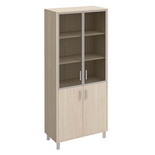 Шкаф двери стеклянные в алюминиевой рамке ДСП без замка Борн B 430-822 900x450x2074 (Дуб шамони)