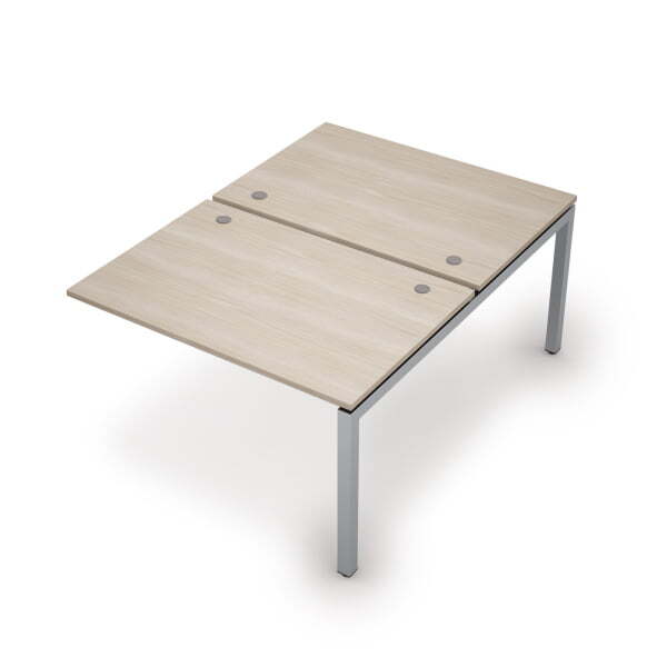 6МБК.5288 Бенч-система на 2 рабочих места, конечный модуль (1200x1635x750) (Шамони светлый/Алюминий матовый)