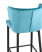 Стул полубарный Матео велюр темно-бирюзовый (Стул полубарный Матео темно-бирюзовый)