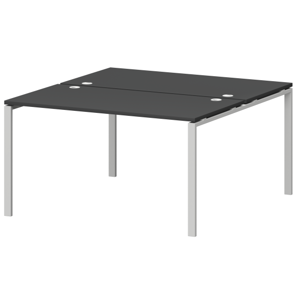 Бенч двойной на металлокаркасе Смарт СМС2-П-12К.149.Пр25 1200x1496x750 (Графит/Белый)