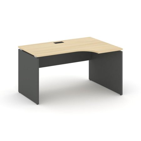 Стол рабочий эргономичный SN-D.SPA-001(R) (1380х600/980х750) (Акация Лорка/Антрацит)