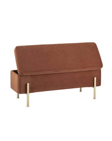 Банкетка Болейн с ящиком велюр терракотовый (Банкетка Болейн терракотовый)