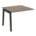 Проходной наборный элемент переговорного стола на деревянных опорах Onix Wood OW.NPRG-1 980x980x750 (Тиквуд Светлый/Дуб Темный)