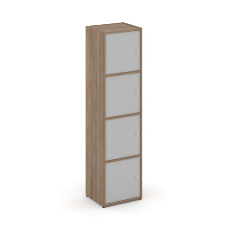 Стеллаж Locker Plus LK.K-004 408x350x1593 (Дуб Аризона | Серый)