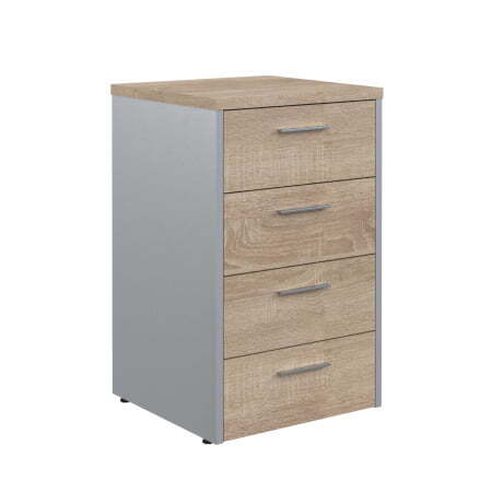 Тумба приставная Offix-new OLC 4D.1 465x450x750 (Дуб Сонома светлый/металлик)