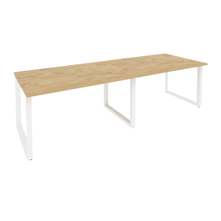 Стол переговорный Onix O.MO-PRG-2.3 2760x980x750 (Тиквуд Светлый/Белый Металл)