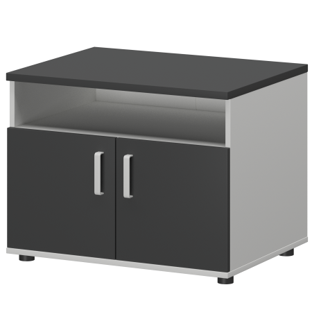 Тумба для оргтехники Смарт СМТ-2ДН Тип2 800x600x625 (Белый/Графит)