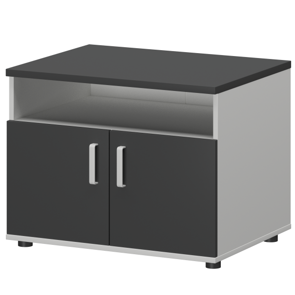 Тумба для оргтехники Смарт СМТ-2ДН Тип2 800x600x625 (Белый/Графит)