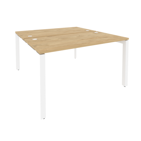 Рабочая станция на П-образном м/к Onix O.MP-D.RS-2.3.7 1380x1475x750 (Тиквуд Светлый/Белый Металл)