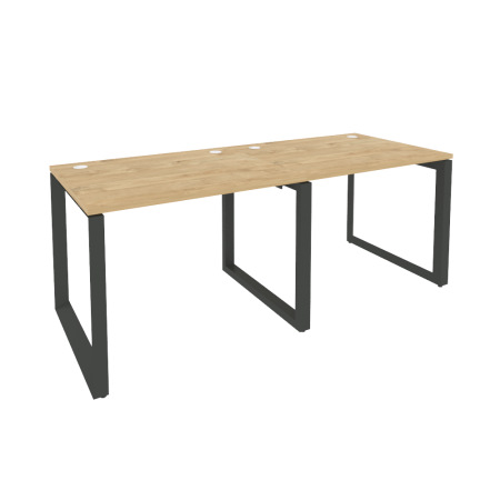 Рабочая станция на О-образном м/к Onix O.MO-RS-2.1.8 1960x800x750 (Тиквуд Светлый/Черный металл)