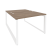 Рабочая станция на О-образном м/к Onix O.MO-D.RS-2.2.8 1180x1635x750 (Тиквуд Темный/Белый Металл)