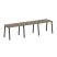 Рабочая станция на 3 рабочих места на А-образном м/к Metal System Style БА.СМ-3.1 3000x720x750 (Дуб наварра/Серый металл)