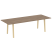 Стол переговорный на деревянных опорах Onix Wood Direct OW.PRG-25 2580x980x750 (Тиквуд Темный/Дуб Светлый)