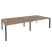 Рабочая станция на П-образном м/к Onix O.MP-D.RS-4.4.7 3160x1475x750 (Тиквуд Темный/Белый Металл)