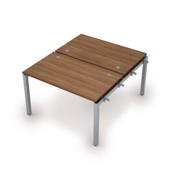 6МБН.5278 Бенч-система на 2 рабочих места, начальный модуль (1200x1435x750) (Шамони темный/Алюминий матовый)