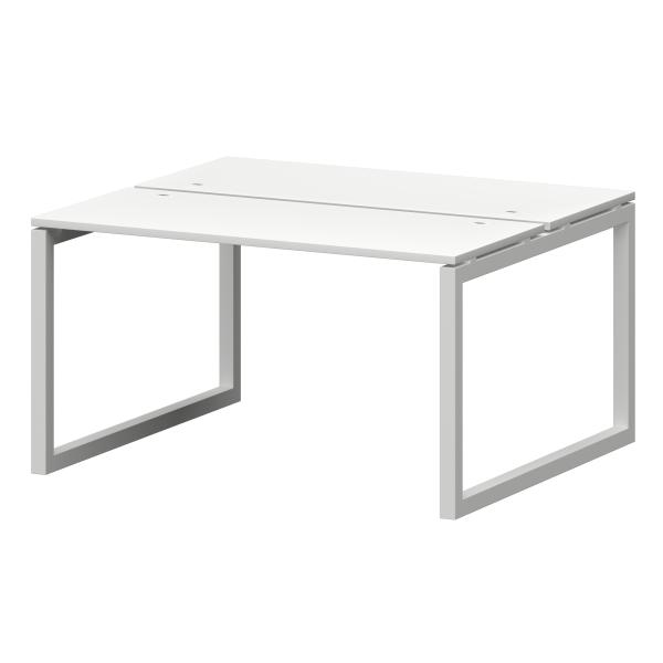 Бенч двойной на металлокаркасе Смарт СМС2-О-12К.120.Пр50 1200x1236x750 (Белый/Белый)