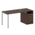 Рабочая станция с опорной тумбой Metal System Style БП.РС-СТП-1.2 1612x720x750 (Дуб Наварра/Серый металл)