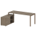 Рабочая станция с опорной тумбой левая Metal System Style БП.РС-СТС-2.5 Л 1900x1520x750 (Дуб Наварра/Серый металл)