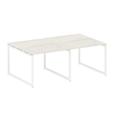 Переговорный стол 2 столешницы Metal System Style БО.ПРГ-2.1 2000x1235x750 (Акация/Антрацит металл)