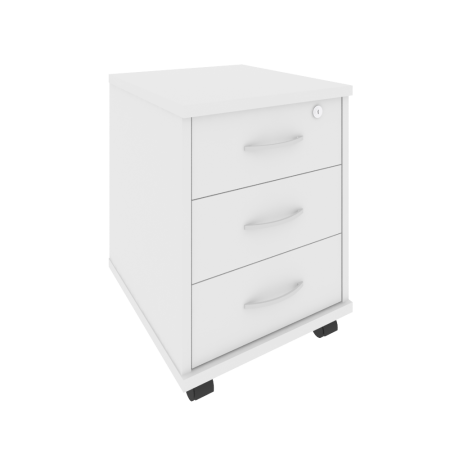 Тумба подкатная 3 ящ. фолдинг в комплекте Riva А.ТМ-3F 420x450x556 (Белый)