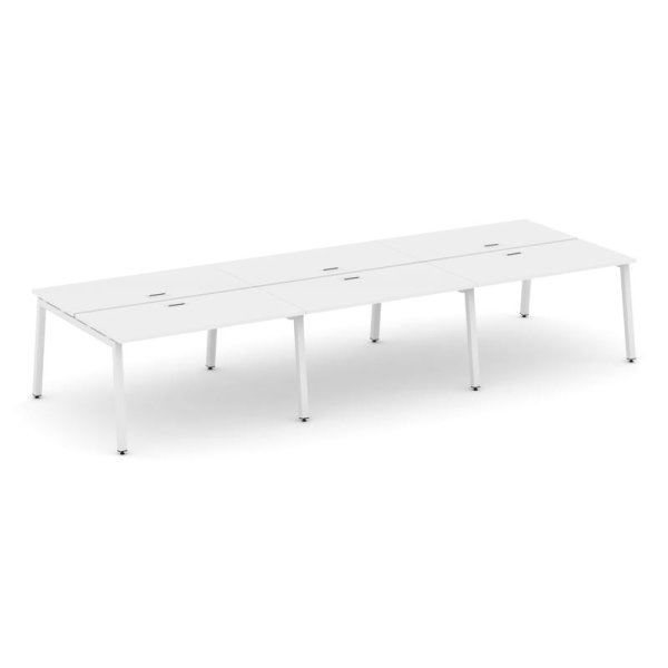 Рабочая станция 2-х сторонняя SN-5A.DRS-071 (2940х1432х750) (Белый/Металл Белый)