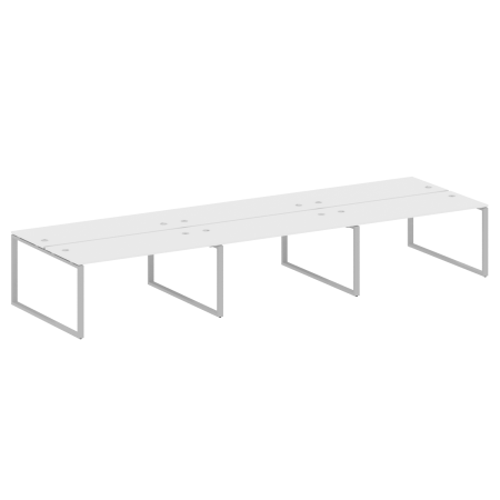 Рабочая станция Metal System Style БО.СМ-6.4 4800x1475x750 (Белый/Серый металл)