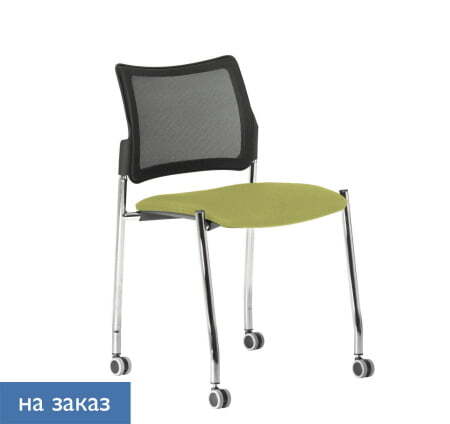 PINKO-MESH Кресло на колёсах без подлокотников (Черный/Зеленый)