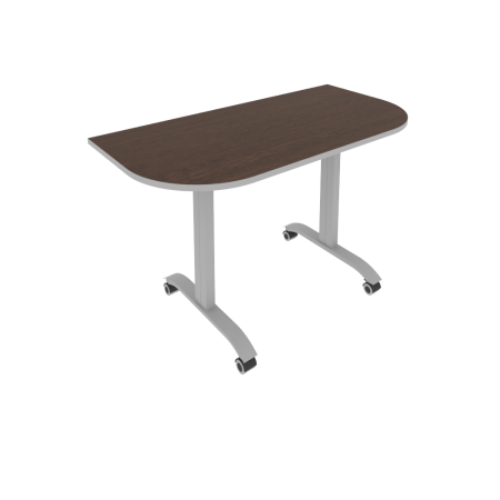 Стол складной радиусный Mobile system СМ-4.1 1300x650x757 (Венге Цаво-Титан/Серый металл)
