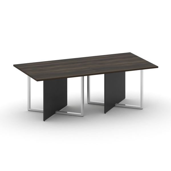 Стол переговорный, двойной, прямоугольный Shift SK.SP-KV-110-2 (2200x1100x753) (Дуб Мали-Антрацит | Хром)