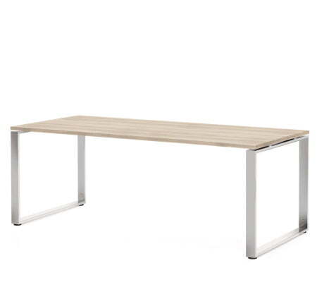 ROTONDA Стол для руководителя L200 (Дуб светлый/Хром металл)
