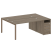 Рабочая станция с опорной тумбой Metal System Style БП.РС-СТП-2.4 2012x1475x750 (Дуб Наварра/Серый металл)
