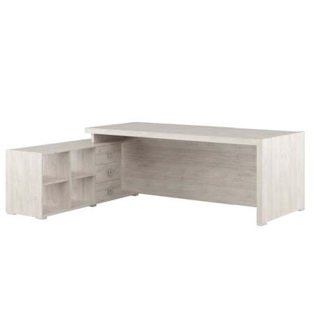 Стол письменный на опорной тумбе SOL297114 2150x1740x750 (Дуб светлый Solid)