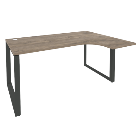 Стол эргономичный правый на О-образном м/к Onix O.MO-SA-4R 1580x1180x750 (Тиквуд Темный/Черный металл)