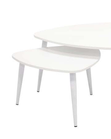 Набор журнальных столиков Агата 80 и 60 см (Журнальный стол Агата белый)