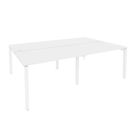 Рабочая станция на П-образном м/к Onix O.MP-D.RS-4.2.8 2360x1635x750 (Белый Бриллиант/Белый Металл)