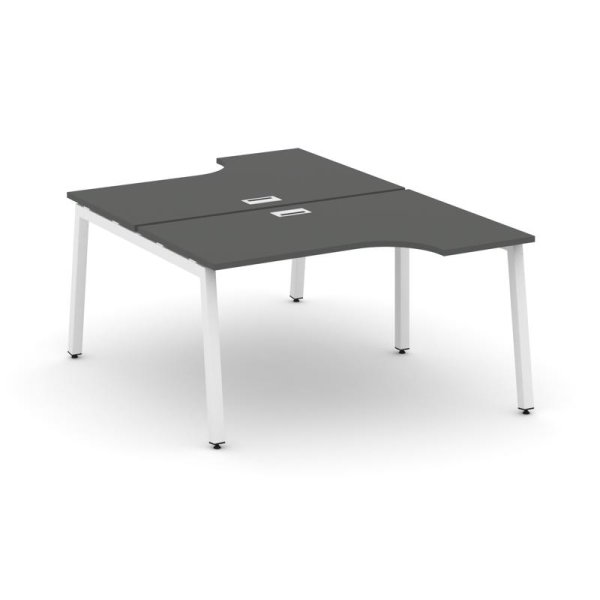 Рабочая станция эргономичная SN-5A.DRPA-001 (1380х1232/1992х750) (Антрацит/Металл Белый)