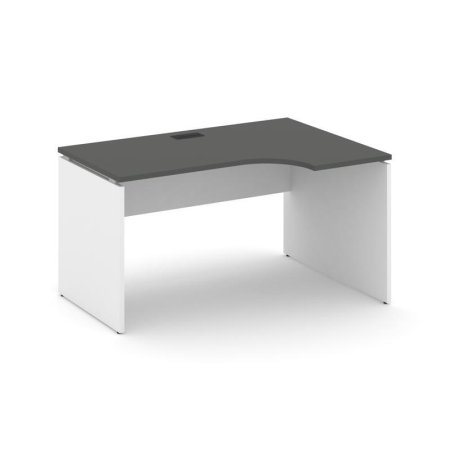 Стол рабочий эргономичный SN-D.SPA-001(R) (1380х600/980х750) (Антрацит/Белый)