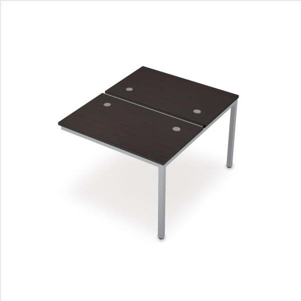 6МБК.267 Сдвоенные бенч-системы, конечный модуль (1000x1235x750) (Венге/Алюминий матовый)