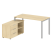 Рабочая станция с опорной тумбой левая Metal System Style БП.РС-СТС-2.3 Л 1500x1520x750 (Дуб Наварра/Серый металл)